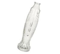 SAFIGLE Botella de Vidrio Transparente Corcho Forma de Pez Frasco para Mensajes DIY Maceta Decorativa Multifuncional para Perfumes y Aceites Esenciales Obsequio Adecuado para