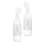 SAFIGLE Botella Dispensadora de Espuma Facial Vacía 120 Ml Cepillo Blanco Portátil, Material Plástico Duradero para Viaje y Uso Doméstico, Práctico Envase Rellenable para Gel y Jabón