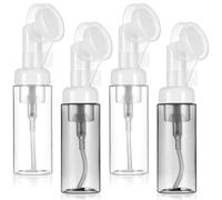 SAFIGLE Botellas de Espuma 60Ml 4 Piezas Transparente Pompón para Jabón Líquido Prácticas Multiusos