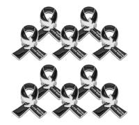 SAFIGLE Broche de Solapa Negro Lazo y Pájaro de Paz Pin Decorativo para Camisa Broche Conmemorativo para Sombreros y Mochilas Set de 10 Piezas para Eventos de Recuerdo