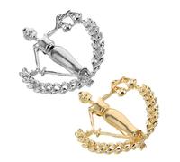 SAFIGLE Broches de Solapa de Aleación para Abogados 2 Piezas Pin de Ley y Broche de Camisa Diseño de Balanza Justicia Accesorios Retro para Traje y Camisa Regalos para Profesionales