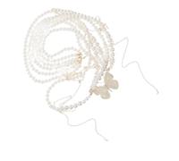 SAFIGLE Cadena de Cintura Multicapa con Perlas Elegantes Joyería Corporal Boho para Mujer Cinturón de Cuentas para Fiesta y Vestidos de Novia