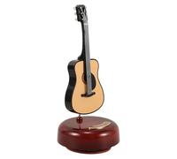 SAFIGLE Caja de Música de Cuerda Forma de Guitarra, Modelo Miniatura en Abs, Decoración Vintage para Escritorio y Hogar, Obsequio Creativo para Amantes Música, Caja de Melodía Clásica