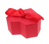 SAFIGLE Caja De Obsequio Forma De Corazón De Cartón Con Diseño Floral Para Bodas Dulces Joyas Color Rojo Para Envolver San Valentín