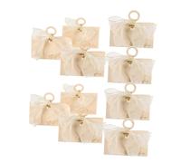 SAFIGLE Cajas caja de de boda pequeño tratar inteligente dama de honor pastel mamá favores de fiesta nupcial favor de la fiesta de bodas Favor de la boda Malla Beige