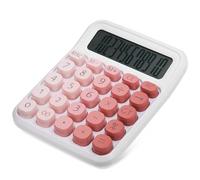 SAFIGLE Calculadora de Escritorio Rosa Botones Grandes y 12 Dígitos, Base Antideslizante para Oficina y Uso en Casa, Ambiente Estable para Cálculos Diarios