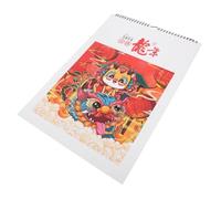 SAFIGLE Calendario Colgante Año del Dragón Impresión Premium Calendario Lunar Tradicional Decoración Festiva para Pared Uso Familiar