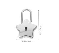 SAFIGLE Candado con Forma de Estrella Metálico Decorativo para Diario Candado DIY Resistente y Ligero con Llave para Niñas y Regalos Creativos