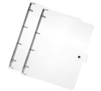 SAFIGLE Carpeta Transparente A4 2 Unidades 4 Anillas Funda de Plástico Resistente Diseño Ligero y Antideslizante para Uso Escolar y Oficina Funda Protectora para Cuaderno