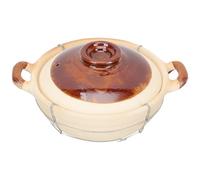 SAFIGLE Cazuela de Barro China para Guisar Asa Simple, Capacidad 0.5l, Color Blanco Refuerzo de Alambre, Olla para Cocinar Arroz y Fideos, Suministros para Cocina Casera, Adecuado para