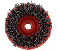 SAFIGLE Cepillo Abrasivo de Copa de Nailon 16 Mm para Pulido y Limpieza de Piedra Natural, Herramienta Industrial de Acabado Vintage, Cepillo de Rejilla para Taladro, Uso Profesional