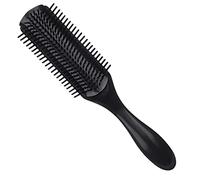 SAFIGLE Cepillo para Cabello Rizado y Grueso Peine de 9 Columnas Negro para Hombres y Mujeres Alisador Anti-enredos Cuidado del Cabello Uso Diario
