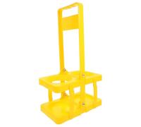 SAFIGLE Cesta Plegable Portátil para Botellas de Cerveza de Plástico con Asa, Estante Multiusos para Camping y Bar, Soporte Compacto para Bebidas