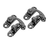 SAFIGLE Cierre de Pestillo Vintage de Aleación de Zinc Gancho Oscilante Derecho Color Negro para Caja Pequeña Herrajes de Cierre para Joyero y Caja de Madera Juego de 2 Piezas