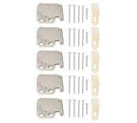 SAFIGLE Cierre de Seguridad para Gabinetes Resorte Autoblocante, Pestillo de Punta Metálico Plateado, 5 Piezas, Adecuado para Puertas de Muebles y Cocina