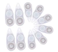SAFIGLE Cinta Correctora Transparente Blanca de 8 Metros Pack de 10 Unidades Cinta Adhesiva de Doble Cara para Oficina Escuela y Estudiantes Borrador para Correcciones Rápidas