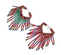 SAFIGLE Collar Africano para Mujer Colorido con Cuentas de Madera y Detalles Étnicos Ligero y Cómodo para Diario y Oficina Accesorio Tribal Chic