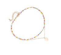 SAFIGLE Collar Bohemio de Cuentas Coloridas Gargantilla Clavícula Minimalista Conjunto de Joyería Artesanal para Mujer y Niña Estilo Veraniego y Casual