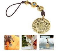 SAFIGLE Collar Colgante Tibetano Vintage de Aleación de Zinc, Diseño Bagua y Espejo, Color Latón Envejecido, Grande 43mm, para Hombres y Mujeres, Accesorio para Fiesta y Uso Diario