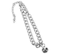 SAFIGLE Collar de Metal para Gatos con Cascabel Ajustable y Seguro | Aleación de Aluminio, Campana para Gatos, Cadena Metálica Decorativa, Uso Diario y Entrenamiento