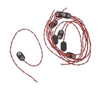 SAFIGLE Conector para Batería de 9 V Tipo I con Pinza Rígida Cable de 300 MM Carcasa de Plástico Duro Pack de 8 Piezas Adaptador para Pastillas y Equipos de Audio Profesionales