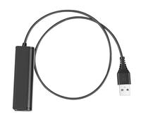 SAFIGLE Conector USB y Adaptador para Auriculares RJ9, diseño Compacto y Ligero en plástico Negro, Accesorio para Llamadas en Oficina y Trabajo Desde casa