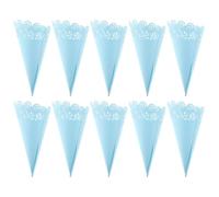 SAFIGLE Conos de Papel para Flores Diseño de Encaje Hueco, Soporte para Confeti Elegante, 50 Unidades para Suministros y Decoración de Boda