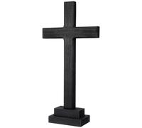 SAFIGLE Cruz de Madera Maciza para Pared, Adorno Religioso Artesanal, Decoración Cristiana Natural para Hogar, Escuela Dominical y Comuniones, Suministro de Oración Elegante