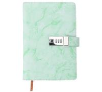 SAFIGLE Cuaderno Diario con Cerradura de Código de Notas Portátil para Escritura Creativa Cuadernito Secreto para Adultos Papel Suave para Oficina y Escuela Color Verde Mármol