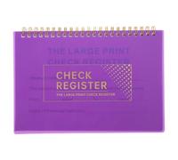 SAFIGLE Cuaderno Personal de Cheques para Seguimiento Profesional de Ahorros, Portátil con Escritura Suave en Papel y Cubierta Púrpura de Pp y Metal para Uso Trabajo