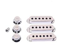 SAFIGLE Cubiertas De Pastillas De Guitarra y Pomo De Repuesto Cromado Kit De Accesorios Para Guitarra Eléctrica Cubiertas y Puntas De Control