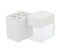 SAFIGLE Cubo para Brochas de Maquillaje Caja de Almacenamiento para Cosméticos de Escritorio Caja Tapa Organizador de Brochas de Maquillaje para Guardar el Tocador