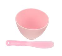 SAFIGLE Cuenco Para Mascarilla Facial y Mezclador De Silicona Suave Herramienta Diy Para Estética y Cuidado Facial Kit Portátil Para Preparar Mascarillas Caseras Color Rosa