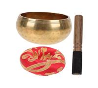 SAFIGLE Cuenco Tibetano de Sonido para Meditación en Cobre y Madera, Alivia el Estrés y Relaja el Cuerpo, Diseño Delicado Adecuado para Relajación al Aire Libre Color Aleatorio