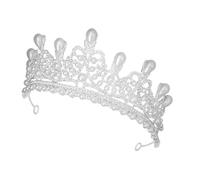SAFIGLE De Caída De De Perlas Accesorio Nupcial Novia Delicado Casarse Chicas Fuente Ceremonia Toppers Boda Decoración Tiaras Tocados Mujer Para Ligero Plata Aleación De Zinc
