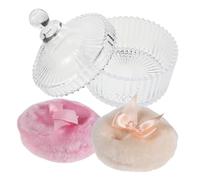 SAFIGLE De Maquillaje Con Recipiente Para Polvos Aplicador De Polvos Corporales Caja Para Guardar Maquillaje Herramienta Para Sueltos Para Base De