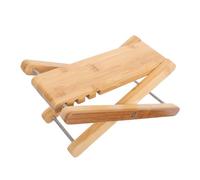 SAFIGLE De Pedicura Ajustable De Bambú Reposapiés Portátil Para Manicura y Spa Soporte Ergonómico Para Damas y Entusiastas Del Cuidado Pies