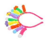 SAFIGLE Decorativo Diadema Floral para Niñas con Diseño Divertido y Colorido Diadema de Pelo Torcida con Resortes para Fiestas y Accesorios de Disfraz