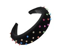 SAFIGLE Diadema Ancha De Esponja Remaches De Acrílico Accesorio Cabello Para Fiestas