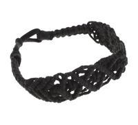 SAFIGLE diadema bohemia diademas para mujer anudadas chicas banda para el pelo Venda cabello Suave diadema de de pelo diadema trenzada diadema tejida mujer hilo de algodón Negro