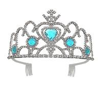 SAFIGLE Diadema Corona De Princesa Para Niñas Tocado De Cristal Forma De Corazón Hermoso Adorno Cabello Para Fiestas De Princesas