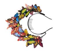 SAFIGLE Diadema de cabello novia pelo de la boda nupcial chicas Venda tocado de boda tocado de diadema de graduación para mujer de resina Vistoso