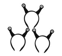 SAFIGLE Diadema de Disfraz de Caracol 3piezas Antenas Suaves y Cómodas de Tejido Negro, Accesorio Divertido y Versátil para Bodas y Fiestas