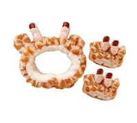 SAFIGLE Diadema De Jirafa Para Lavarse La Cara Coleteros De Spa y Pulseras Para Lavarse La Cara Accesorios De Maquillaje Para Mujeres Diseño De Animal Kawaii Baño