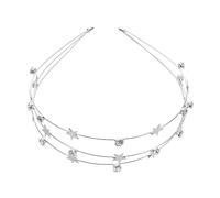 SAFIGLE Diadema de Metal con Múltiples de Gemas de Imitación para Mujeres Diseño de Estrella Brillante Diadema de Fiesta para Bodas y Uso Diario
