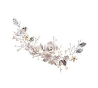 SAFIGLE Diadema de Novia Delicada Decoración de Cabello Exquisita para Boda de Plata Tocados de Boda para Adornos de Pelo