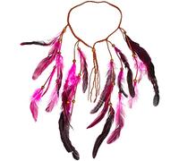 SAFIGLE Diadema de Plumas Delicadas Banda Cabello Retro Exquisita Diadema de Plumas para Mujer Accesorios Elegantes para Disfraces para Fiestas