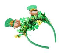 SAFIGLE Diadema de rayas verdes Accesorio irlandés diadema de ropa patricio calle. horquilla del día de patrick Boys st. disfraz del día de Patrick st barras de color Green