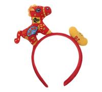 SAFIGLE Diadema del Año del Caballo - Diadema para el cabello de la víspera del Año Nuevo Chino con decoración de lingote y figura de caballo - para fiestas de 2026