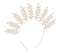SAFIGLE Diadema Dorada de Decoración Cabello de Novia Diadema para Boda Tocado Elegante para Ceremonia
